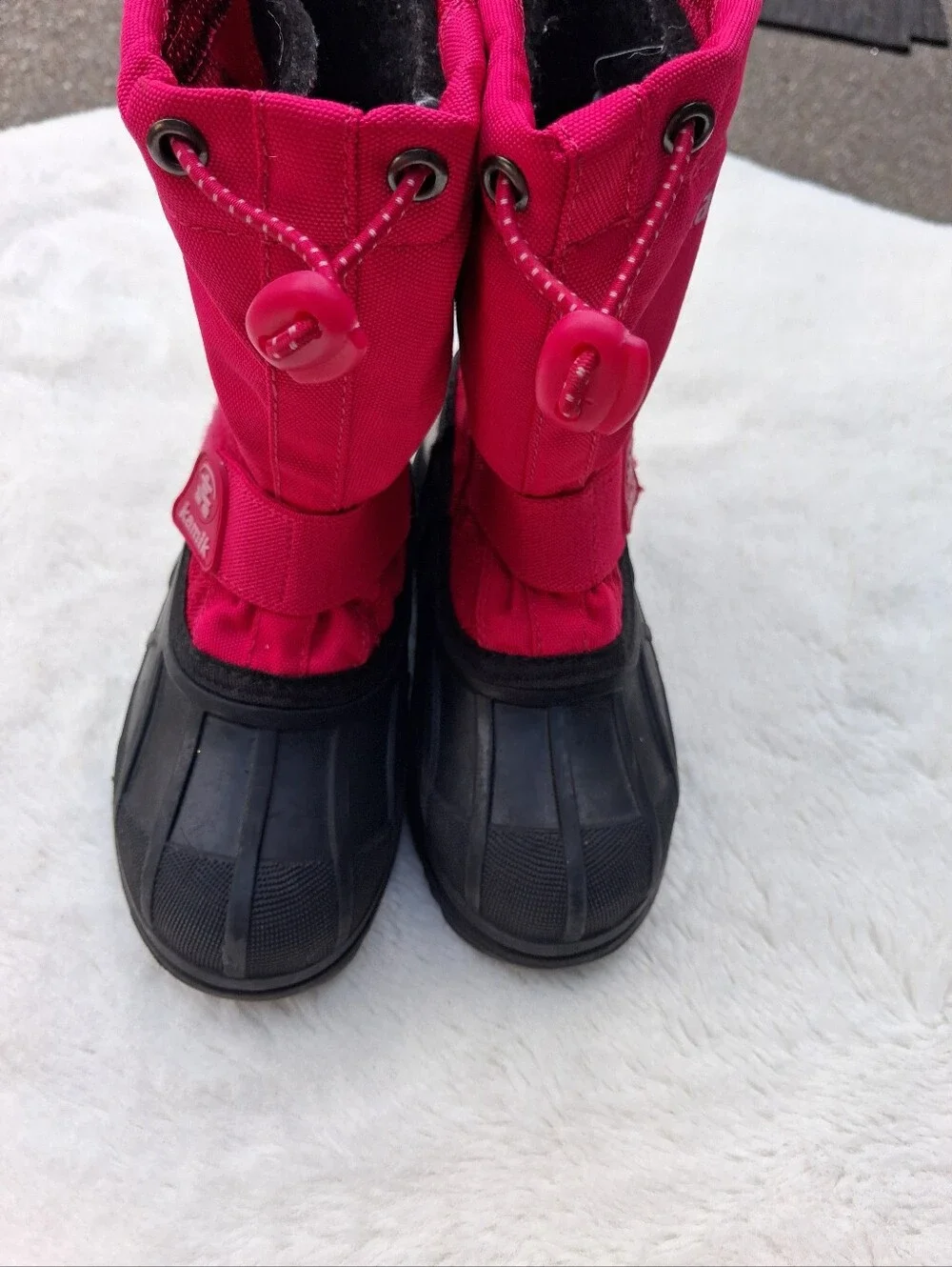 Kamik Pink Black Winter Snow Boots Size 11
